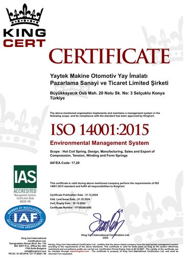 شهادة ISO 14001:2015